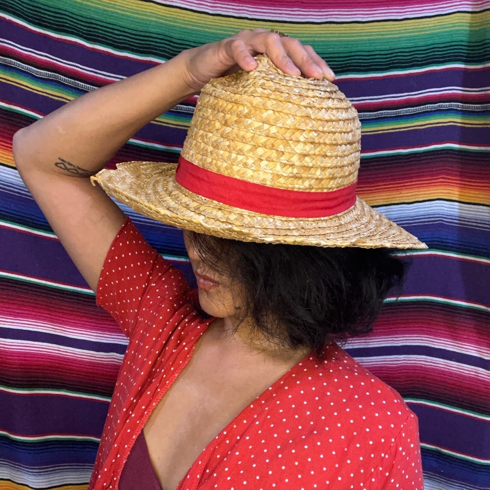 Official One Piece Brand Luffy Straw Hat with Red Band